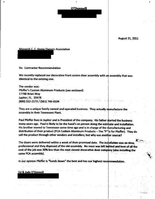 Testimonial - Recommendation Letter